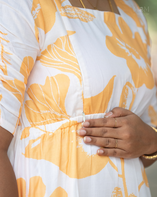 Sunshine Bloom — Maternity & Feeding Dress