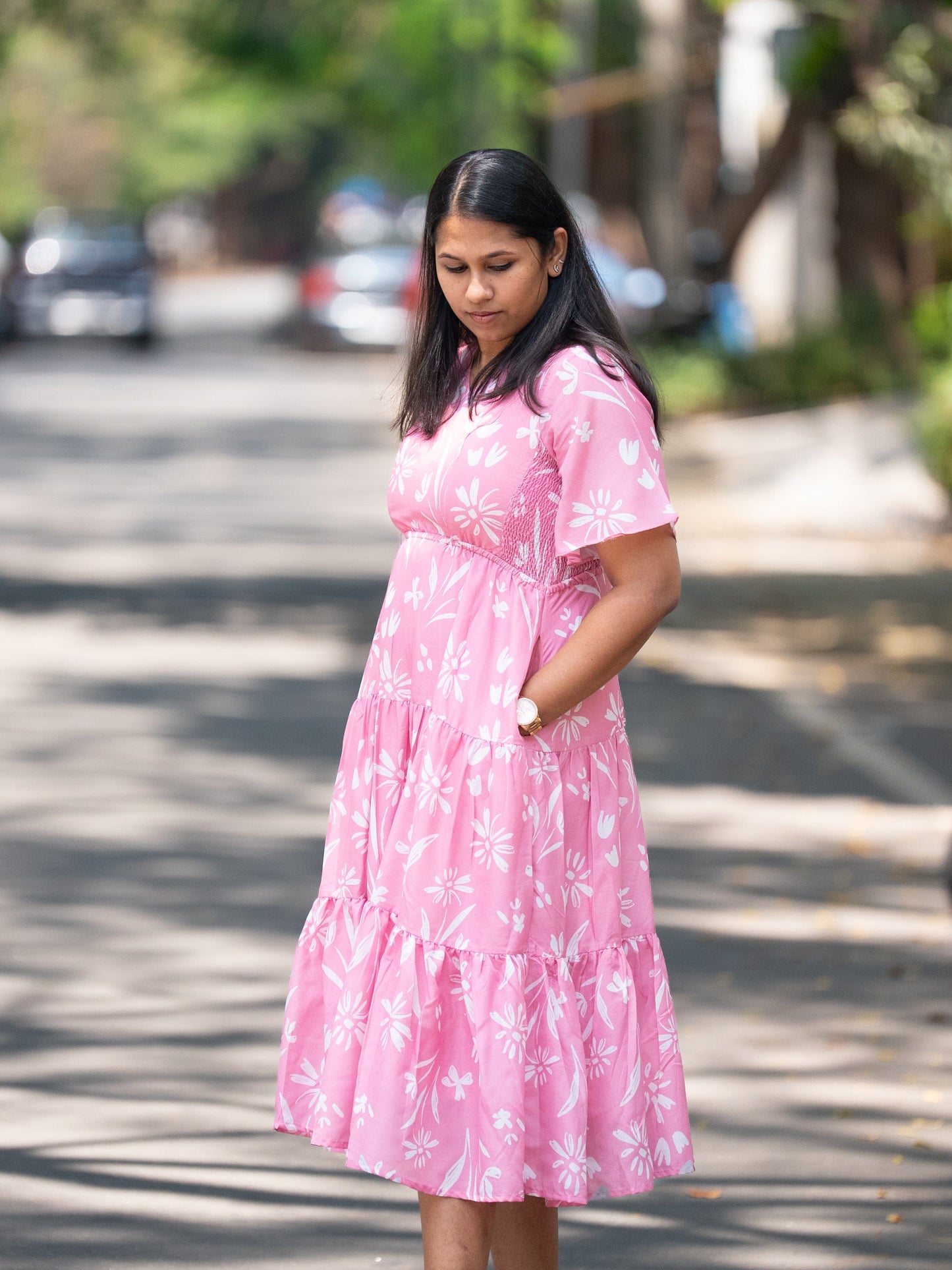Pink Blush — Maternity & Feeding Dress