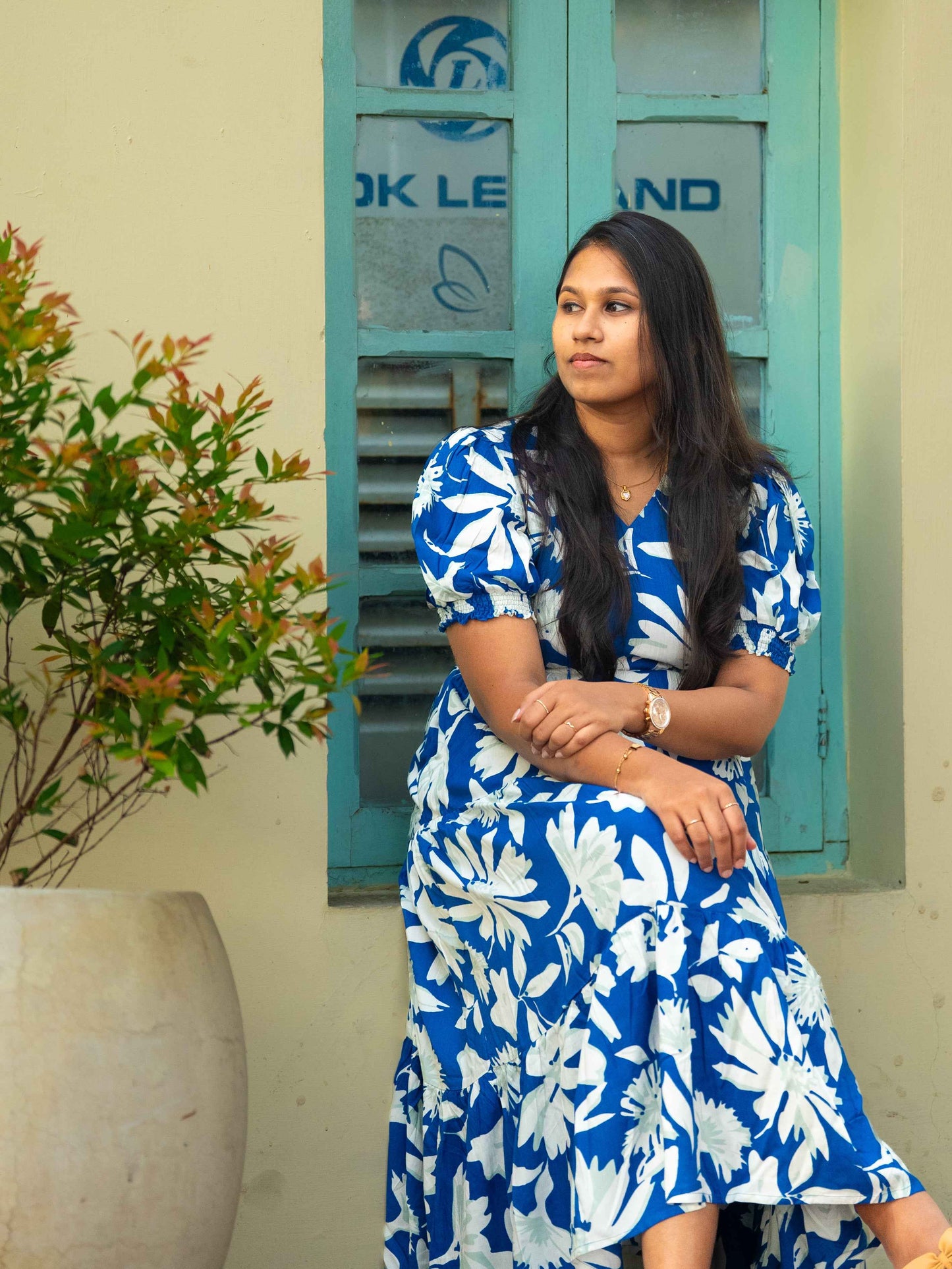 Whispering Petals Maternity Feeding Dress