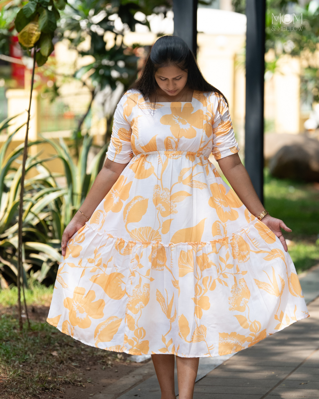Sunshine Bloom — Maternity & Feeding Dress