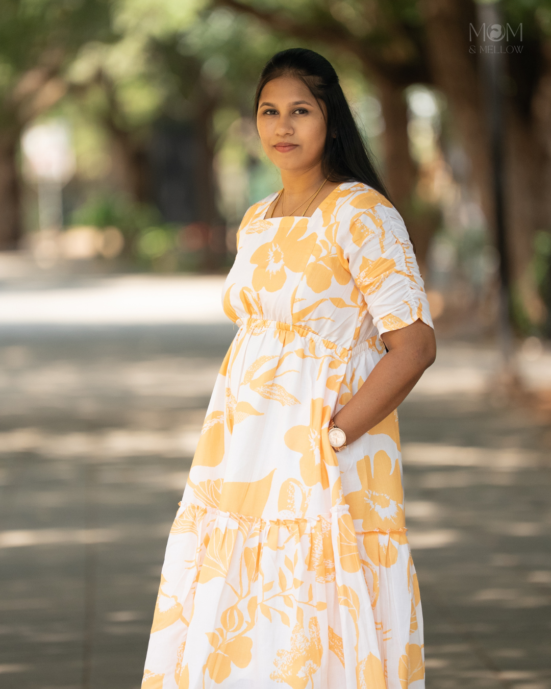 Sunshine Bloom — Maternity & Feeding Dress