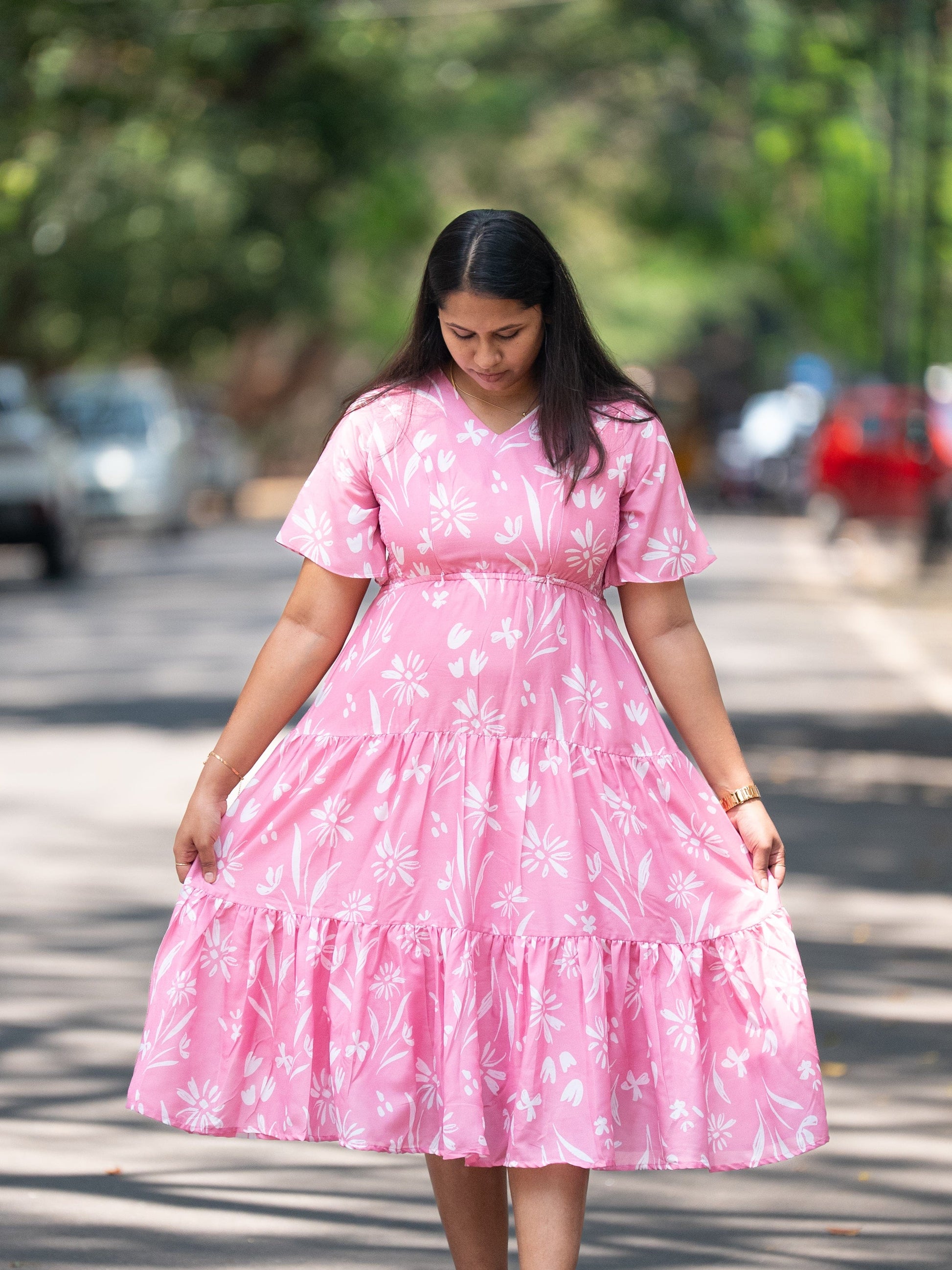 Pink Blush — Maternity & Feeding Dress