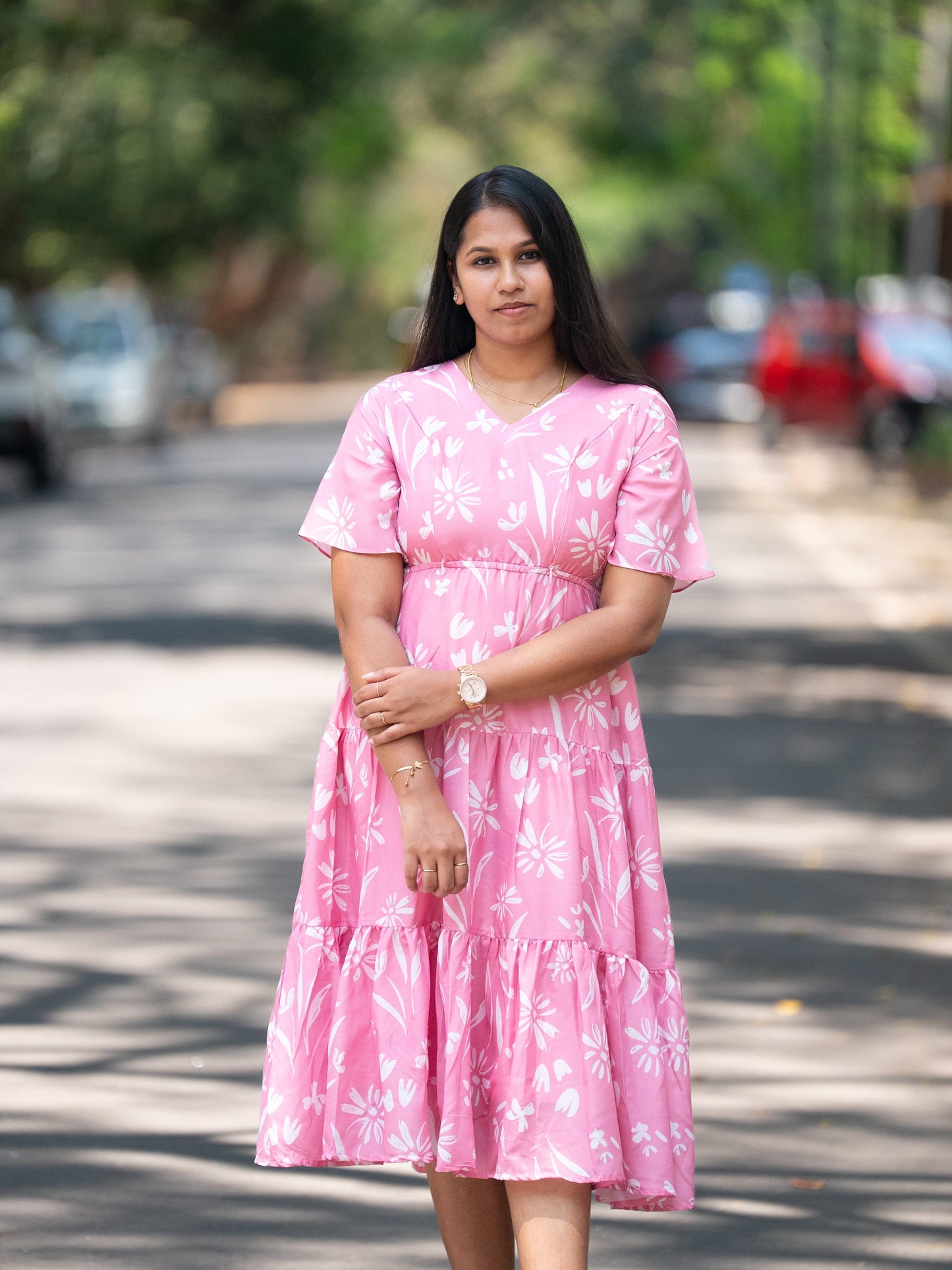 Pink Blush — Maternity & Feeding Dress