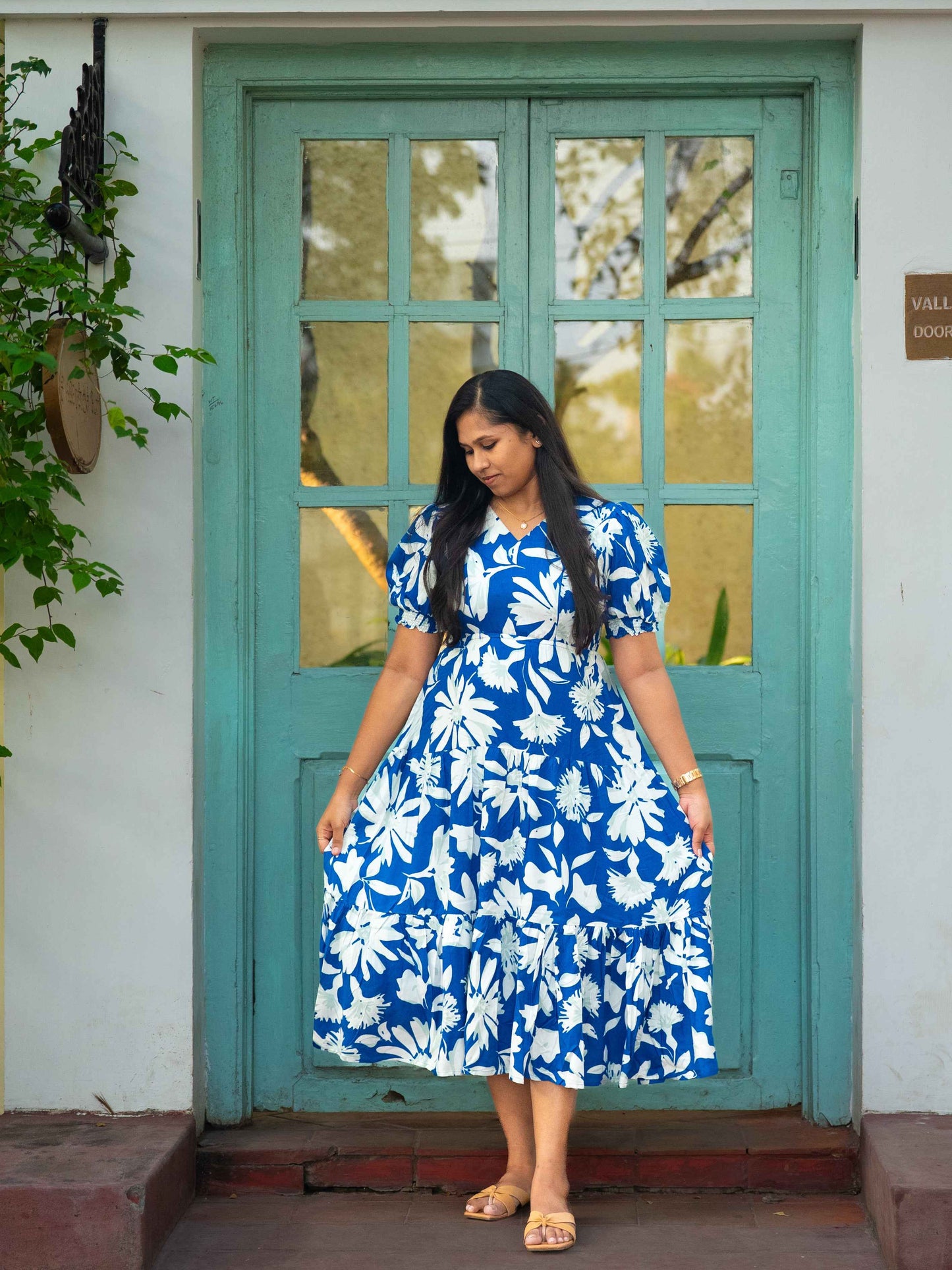 Whispering Petals Maternity Feeding Dress