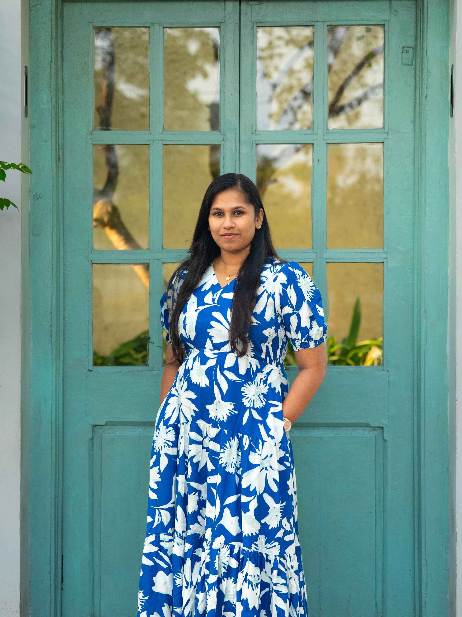 Whispering Petals Maternity Feeding Dress