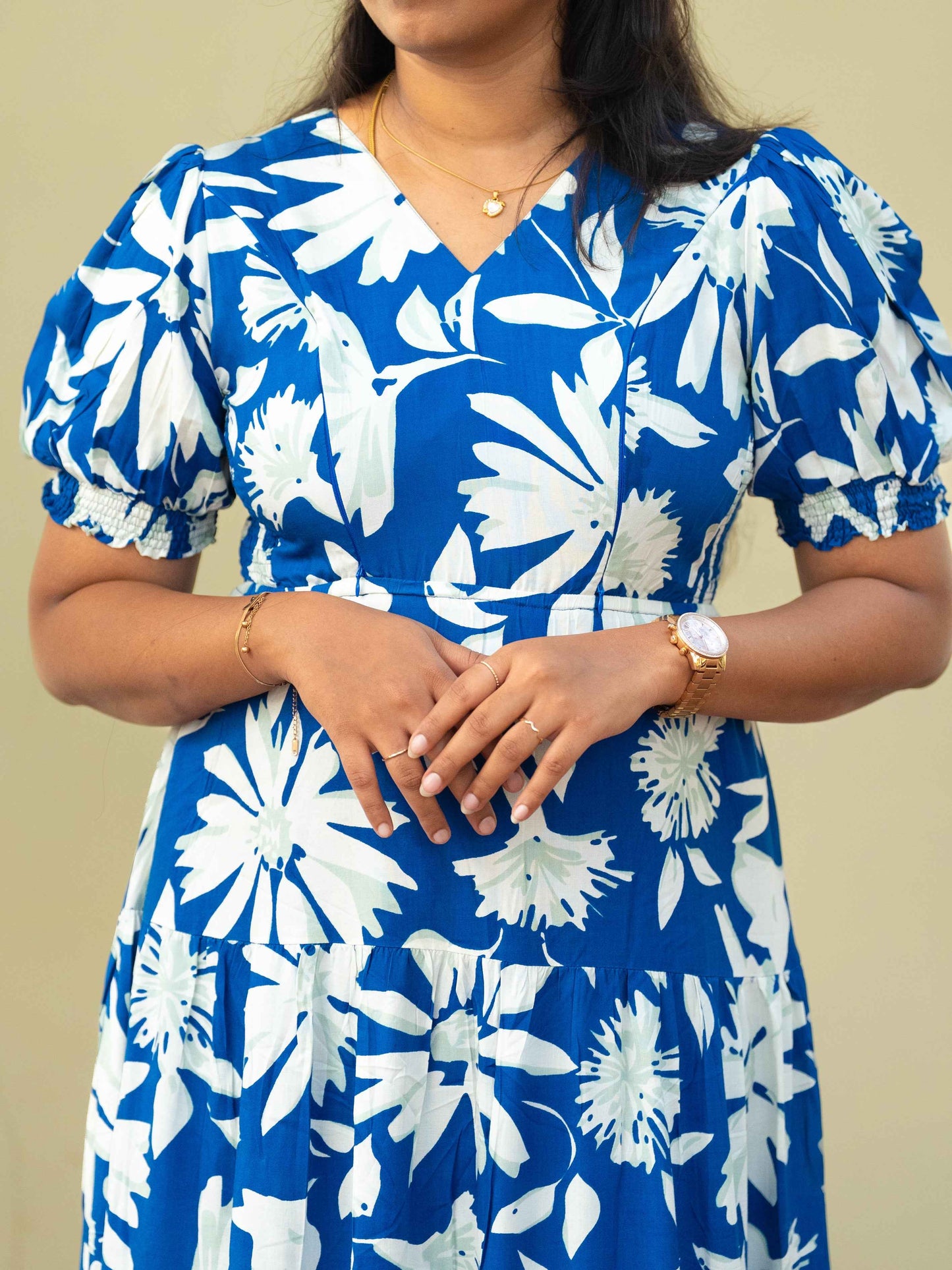 Whispering Petals Maternity Feeding Dress