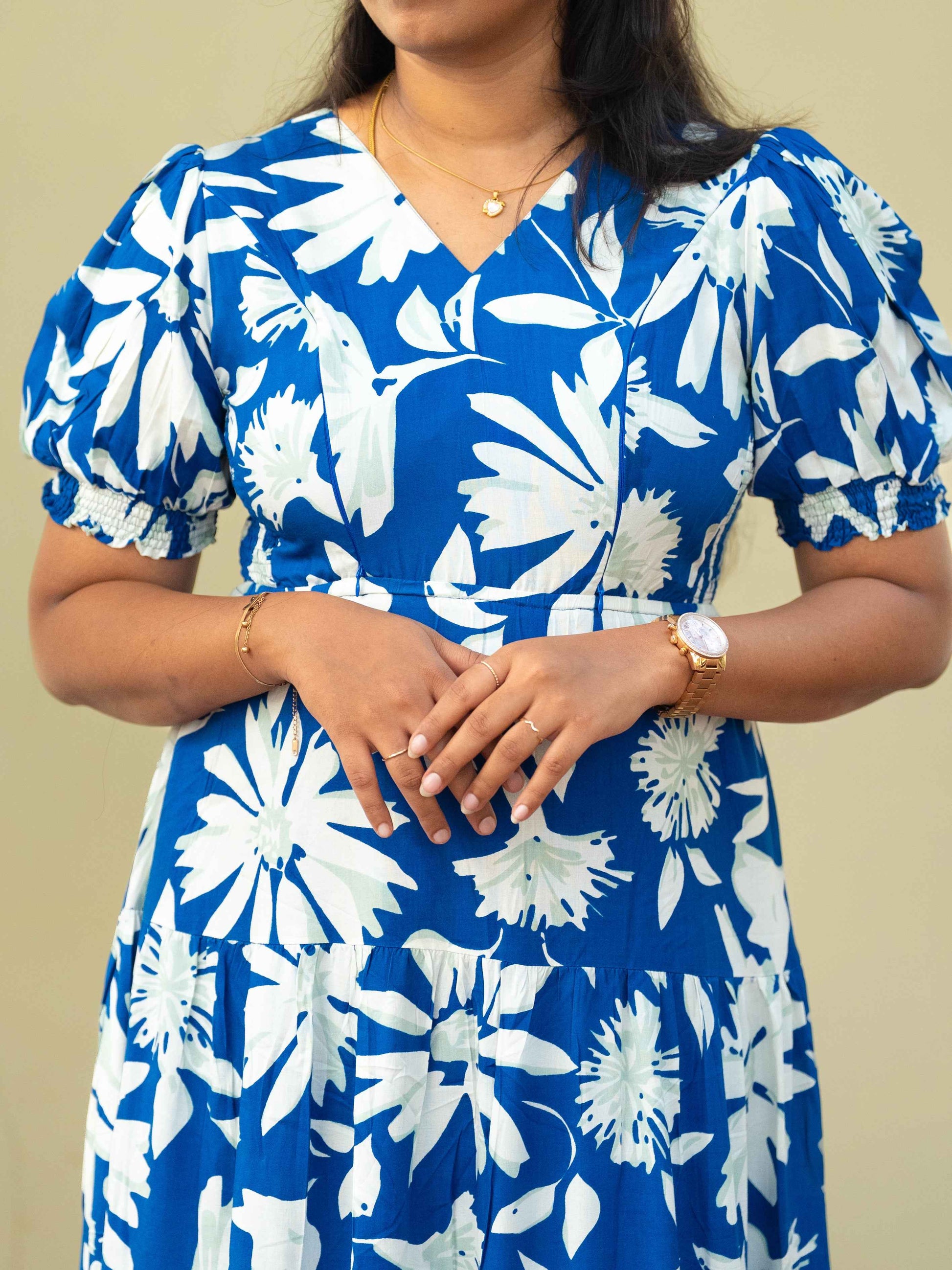 Whispering Petals Maternity Feeding Dress