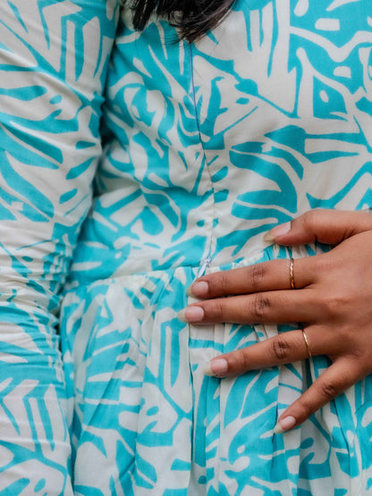 Mint Breeze – Feeding Friendly Maternity Short Kurti