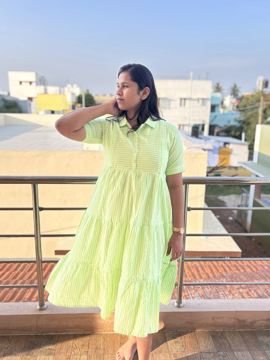 Mint Morning Maternity Feeding Dress