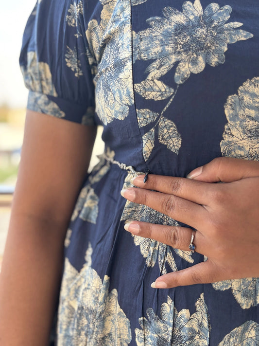 Twilight Florals Maternity Feeding Dress